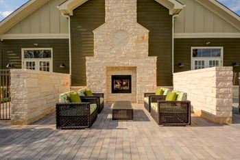 Outdoor lounges with fire pits